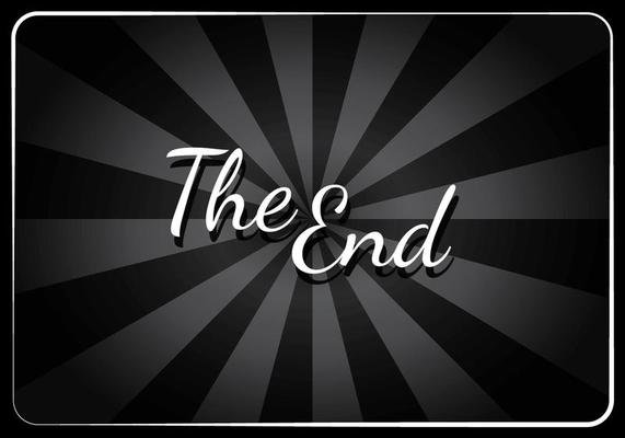 Online learning and courses 9 classic movie end screen vector